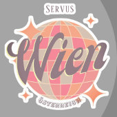 Wenen Oostenrijk Retro Sticker