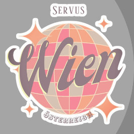 Wenen Oostenrijk Retro Sticker