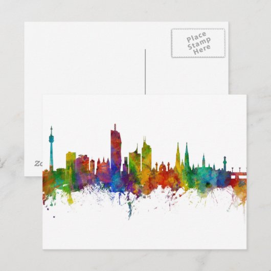Wenen Oostenrijk Skyline Briefkaart (Voorkant / Achterkant)