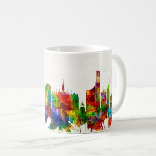 Wenen Oostenrijk Skyline Koffiemok (Voorkant rechts)