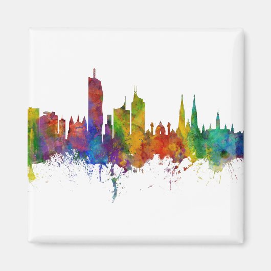 Wenen Oostenrijk Skyline Magneet (Voorkant)