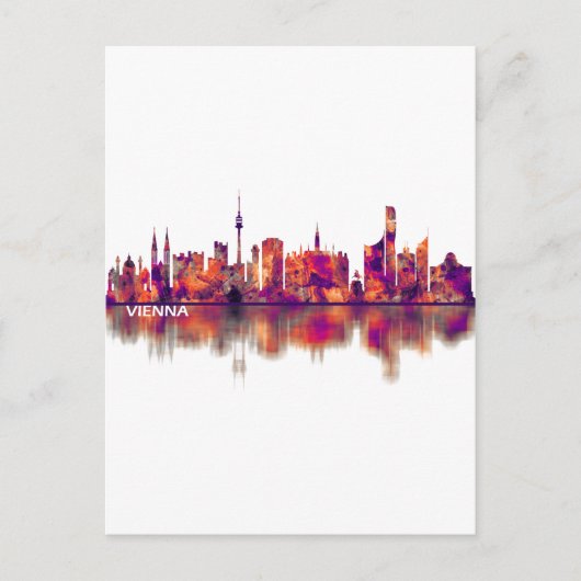 Wenen Oostenrijk Skyline Uitnodiging Briefkaart (Voorkant)