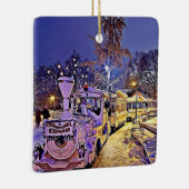 Wenen, Oostenrijk Snowy Train Christmas Ornament (Rechts)