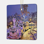 Wenen, Oostenrijk Snowy Train Christmas Ornament (Links)