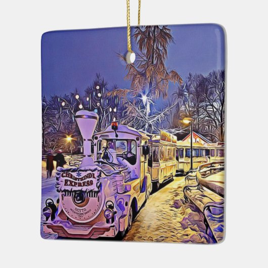 Wenen, Oostenrijk Snowy Train Christmas Ornament (Links)