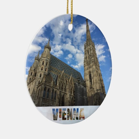 Wenen Oostenrijk St Stephen Cathedral Kerstmis Keramisch Ornament (Rechts)
