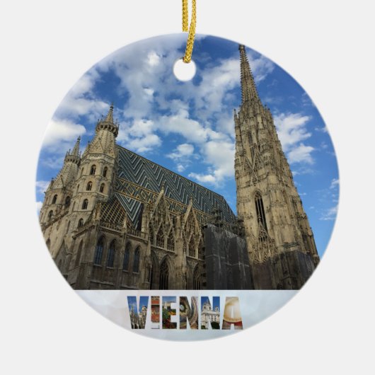 Wenen Oostenrijk St Stephen Cathedral Kerstmis Keramisch Ornament (Voorkant)