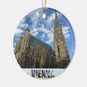 Wenen Oostenrijk St Stephen Cathedral Kerstmis Keramisch Ornament (Links)