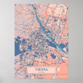 Wenen - Oostenrijk Stadskaart Breezy Poster (Voorkant)