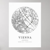 Wenen Oostenrijk Stadsplattegrond Poster (Voorkant)