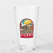 Wenen Oostenrijk Travel Retro Emblem Glas (Voorkant)