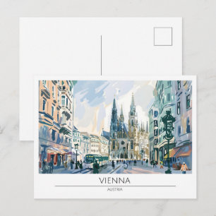 Wenen Oostenrijk Vintage Kunst Reizen Briefkaart