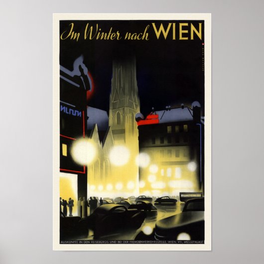 Wenen Oostenrijk Vintage Poster 1937 (Voorkant)