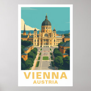 Wenen Oostenrijk Vintage Reis Barokke Kunstprint Poster