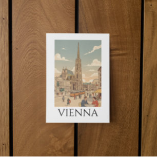 Wenen Oostenrijk Vintage Reis Cafe Cultuur Briefkaart