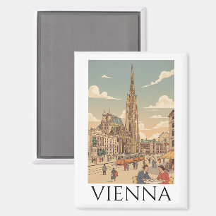 Wenen Oostenrijk Vintage Reis Cafe Cultuur Magneet