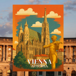 Wenen Oostenrijk Vintage Reis Europese Briefkaart