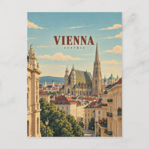 Wenen Oostenrijk Vintage Reis Kunst Briefkaart