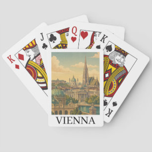 Wenen Oostenrijk Vintage Reizen Oostenrijkse Cultu Pokerkaarten