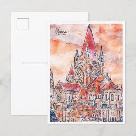 Wenen Oostenrijk vintage reizen waterverf Briefkaart