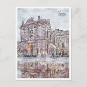 Wenen Oostenrijk vintage reizen waterverf Briefkaart (Voorkant)