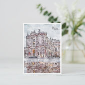 Wenen Oostenrijk vintage reizen waterverf Briefkaart (Staand voorkant)