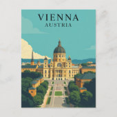 Wenen, Oostenrijk Vintage Travel Art Briefkaart (Voorkant)