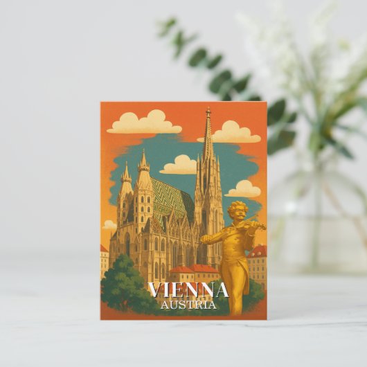 Wenen Oostenrijk Vintage Travel Europees Briefkaart (Staand voorkant)