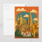 Wenen Oostenrijk Vintage Travel Europees Briefkaart (Voorkant / Achterkant)