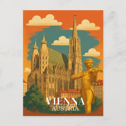 Wenen Oostenrijk Vintage Travel Europees Briefkaart (Voorkant)