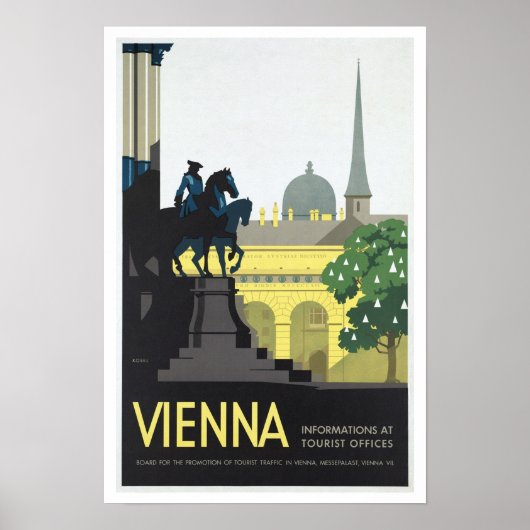 Wenen Oostenrijk - Vintage Travel Poster (Voorkant)