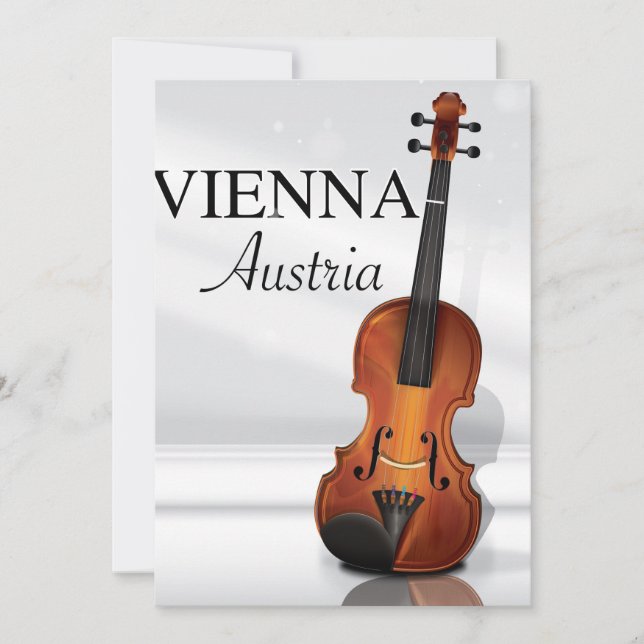 Wenen Oostenrijk Viool reisposter (Voorkant)