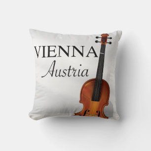 Wenen Oostenrijk Viool reisposter Kussen