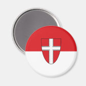 Wenen Oostenrijk vlag stadssymbool Wien Magneet (Voorkant / Achterkant)