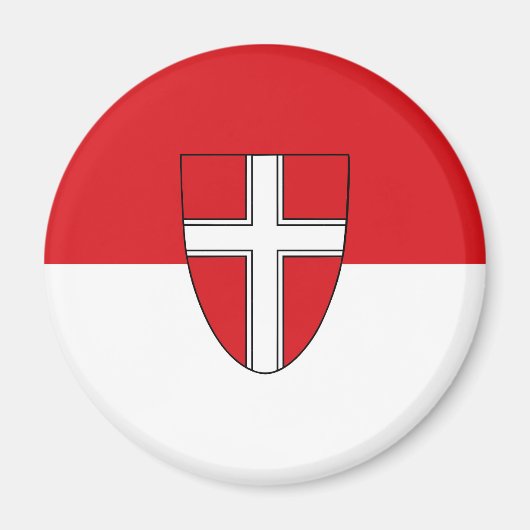 Wenen Oostenrijk vlag stadssymbool Wien Magneet (Voorkant)