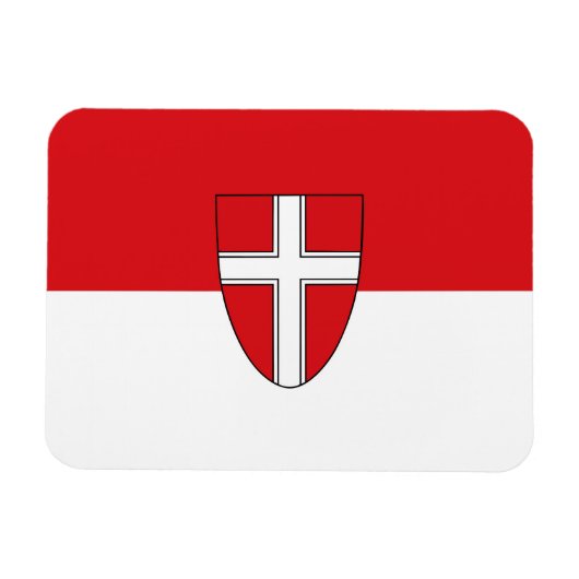 Wenen Oostenrijk vlag stadssymbool Wien Magneet (Horizontaal)