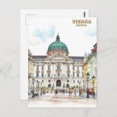 Wenen Oostenrijk Waterverf Schilderij Briefkaart (Voorkant / Achterkant)