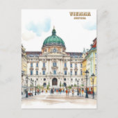 Wenen Oostenrijk Waterverf Schilderij Briefkaart (Voorkant)