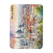 Wenen Oostenrijk Waterverf schilderij Panorama Uit Magneet (Verticaal)