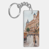Wenen Oostenrijk Waterverf Sleutelhanger (Voorkant Links)