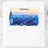 Wenen Oostenrijk Waterverf Stad Uitzicht Rechthoekige Sticker (Tas)