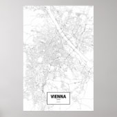 Wenen, Oostenrijk (zwart op wit) Poster (Voorkant)