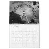 Wenen Oostenrijk Zwart Wit 2025 Kalender (Mar 2026)