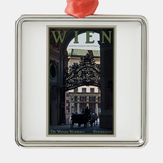 Wenen - Paardenvervoer Metalen Ornament (Voorkant)