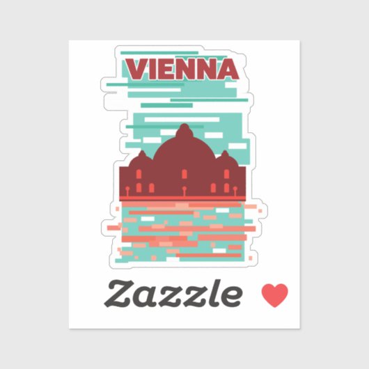 Wenen Reisposter Sticker (Vel)