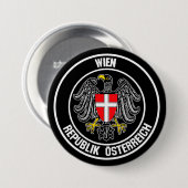 Wenen Ronde Emblem Button 7,6 Cm (Voorkant /achterkant)