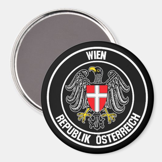 Wenen Ronde Emblem Magneet (Voorkant / Achterkant)