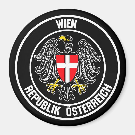Wenen Ronde Emblem Magneet (Voorkant)