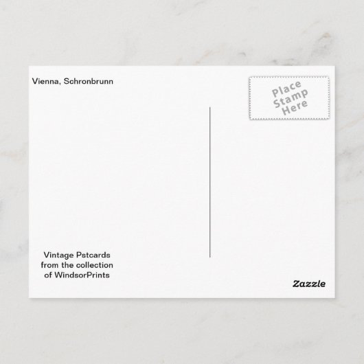 Wenen, Schronbrunn Palace, Oostenrijk Briefkaart (Achterkant)