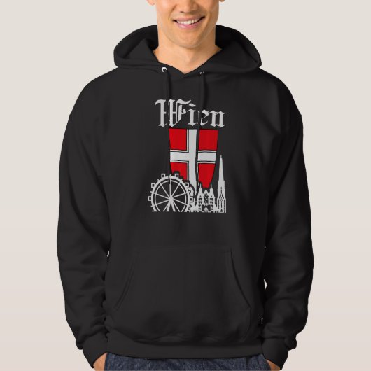Wenen Skyline Austria Ferris Wheel Prater Stephan Hoodie (Voorkant)